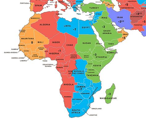 Time Difference between Philippines and Africa .